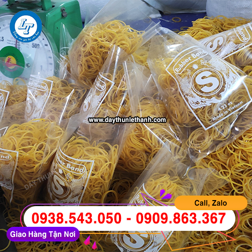 Dây thun xuất khẩu màu vàng đóng bịch sẵn