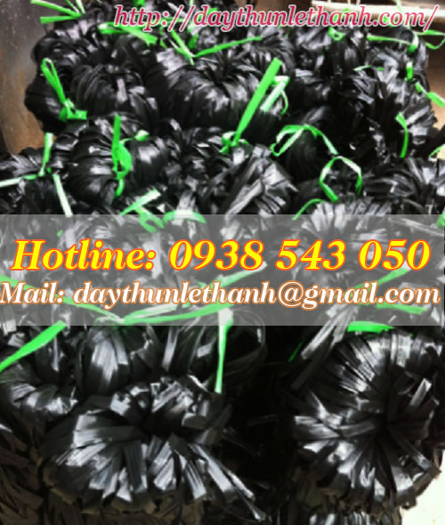 Dây nilon kẽm đen bóng bó lớn Dây nilon kẽm đen bóng bó lớn