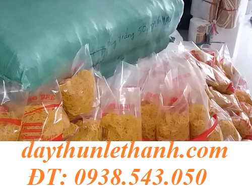 Dây thun màu vàng đóng bịch sẵn giá rẻ Dây thun màu vàng