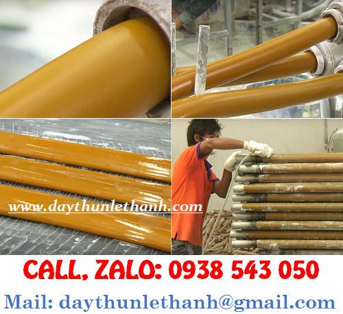 CAO SU LỎNG ĐƯỢC TẠO THÀNH NHỮNG ỐNG CAO SU DÀI ĐẶC