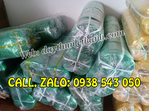 Dây nilon cuộn 600gr màu xanh, vàng tại kho Dây nilon cuộn 600gr màu xanh, vàng tại kho