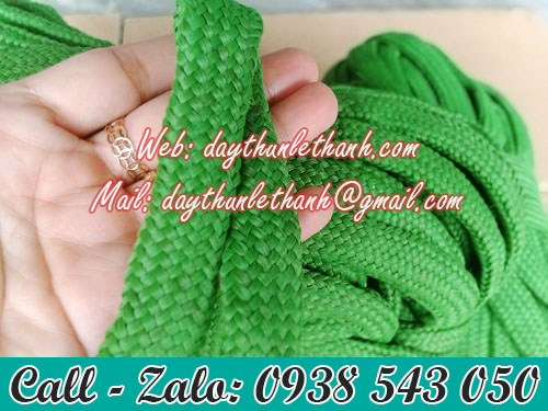 Dây dù màu xanh bản dẹt Dây dù màu xanh bản dẹt