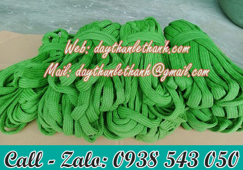 Dây dù dẹt màu xanh bản rộng 2cm Dây dù dẹt màu xanh bản rộng 2cm