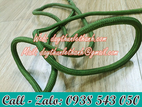 Dây dù màu xanh bản tròn 6li Dây dù màu xanh bản tròn 6li