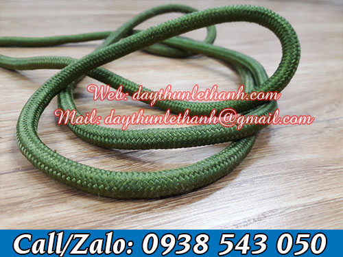 Dây dù tròn màu xanh 6li Dây dù tròn màu xanh 6li