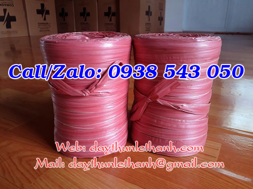 Dây nilon ống 1kg màu đỏ Dây nilon ống 1kg màu đỏ