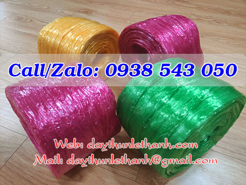 Dây nilon cuộn nem 600gr màu xanh, đỏ, vàng Dây nilon cuộn nem 600gr màu xanh, đỏ, vàng