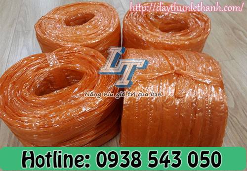 Dây nilon cuộn nem màu cam 600gr Dây nilon cuộn nem màu cam 600gr