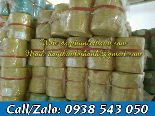 Dây nilon ống màu vàng 1kg Dây nilon ống màu vàng 1kg