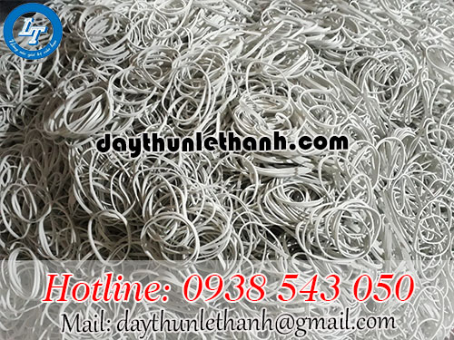 Dây thun bản lớn màu trắng sữa đường kính 90mm Dây thun bản lớn màu trắng sữa đường kính 100mm
