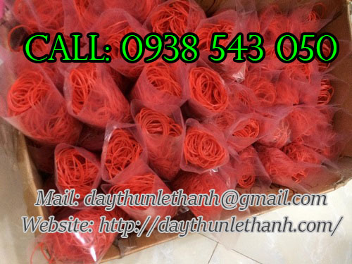 đóng bịch dây thun đỏ đóng bịch dây thun đỏ