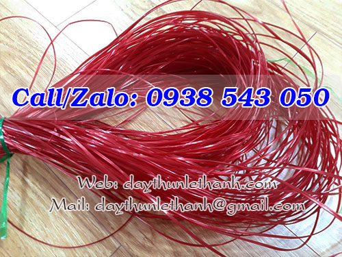 Dây nilon kẽm khô màu đỏ Dây nilon kẽm khô màu đỏ