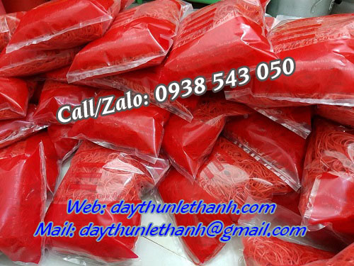 Thun màu đỏ đóng gói 500g/bịch