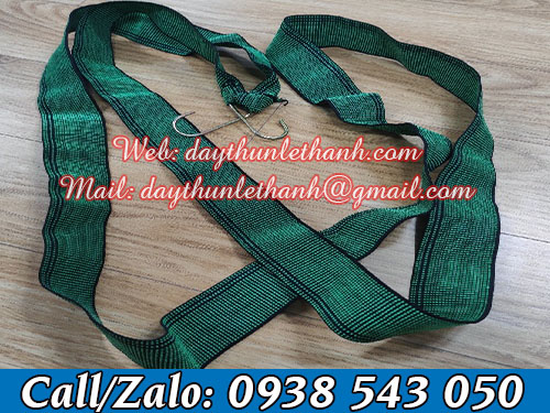 Dây thun màu xanh bản rộng 5cm Dây thun màu xanh bản rộng 5cm