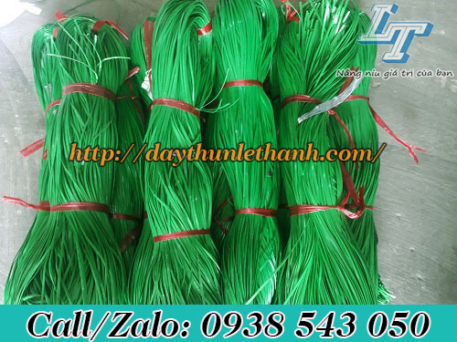 Dây nilon kẽm khô màu xanh lá bó 1kg Dây nilon kẽm khô màu xanh lá bó 1kg