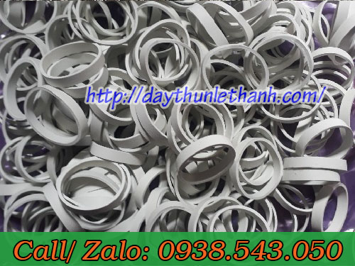 Thun màu trắng sữa bản lớn đường kính 25mm Thun màu trắng sữa bản lớn đường kính 25mm