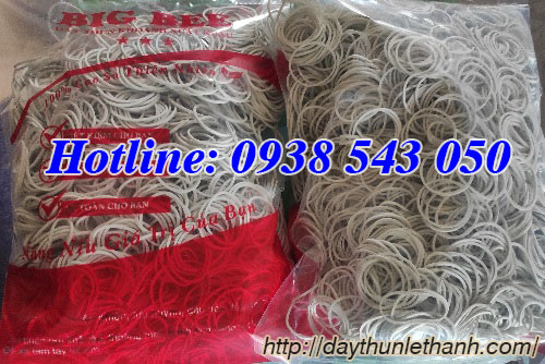 Thun màu trắng sữa 25mm đóng gói 500g/bịch