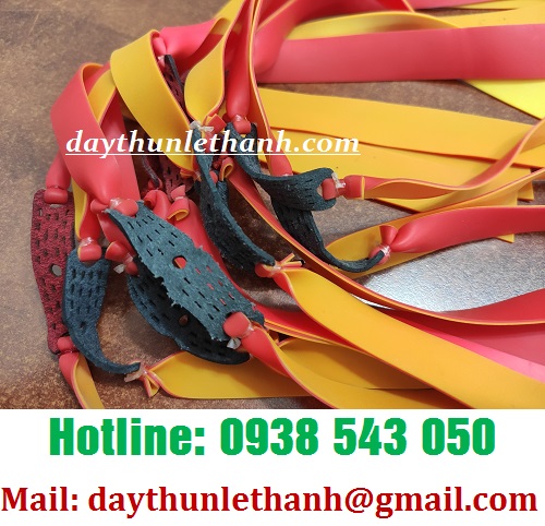 DÂY THUN LÀM NÁ MÀU ĐỎ VÀNG