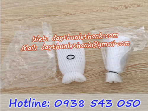Thun đen 12mm bọc đầu túi ni lon