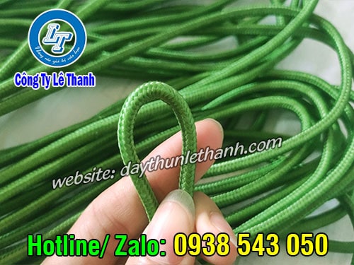 Dây dù bản tròn 6li màu xanh lá giá rẻ Dây dù bản tròn 6li