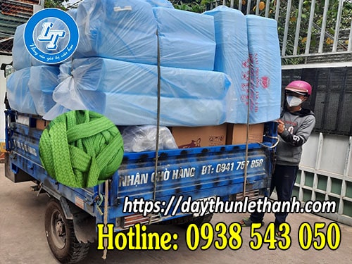 Dây dù màu xanh cột hàng chắc chắn Dây dù màu xanh