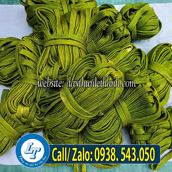 Dây dù dẹt màu xanh gía sỉ Dây dù dẹt màu xanh gía sỉ