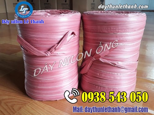 Dây nilon ống 1kg màu đỏ