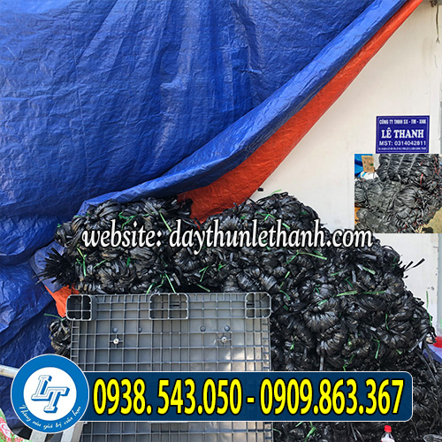 Dây nilon kẽm bẹ đen bóng kiện 25kg giá sỉ Dây nilon kẽm bẹ đen bóng kiện 25kg