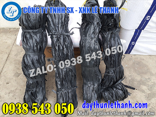 Dây nilon kẽm đen bóng bó nhỏ 1kg Dây nilon kẽm xám bóng