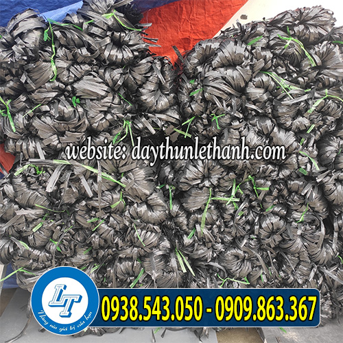 Dây nilon kẽm khô màu đen bản lớn kiện 25kg Dây nilon kẽm khô màu đen bản lớn kiện 25kg