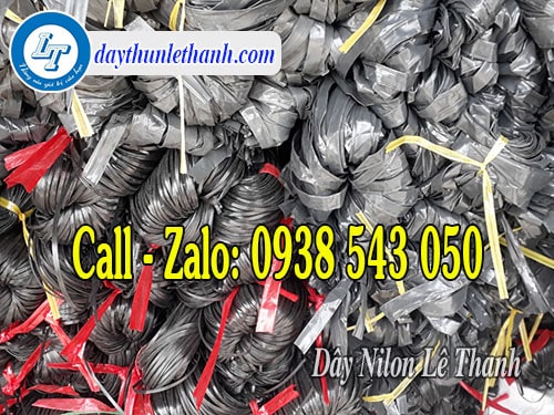 Dây nilon kẽm khô màu đen bóng Dây nilon kẽm khô màu đen