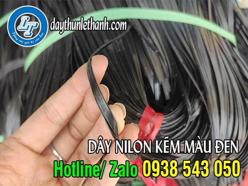 Dây nilon kẽm bản nhỏ màu đen Dây nilon kẽm bản nhỏ màu đen