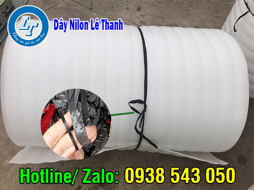 Dây nilon kẽm khô màu đen dùng cột màng xốp Foam Dây nilon kẽm khô màu đen