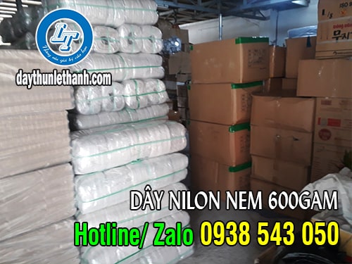 Dây nilon nem 600gam màu trắng giá sỉ rẻ tận kho Dây nilon nem 600gam màu trắng