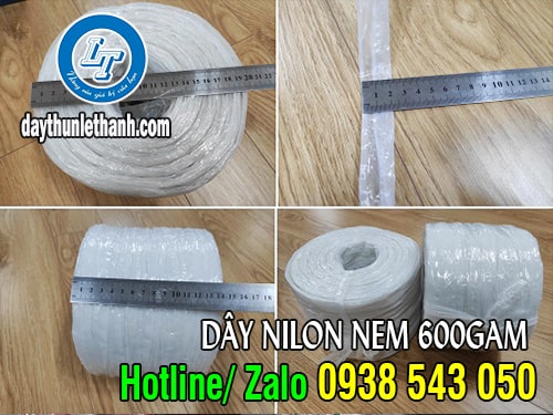 Kích thước dây nilon nem 600gam Dây nilon nem 600gam