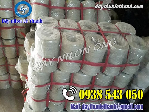 Dây nilon ống 1kg màu trắng Dây nilon ống 1kg