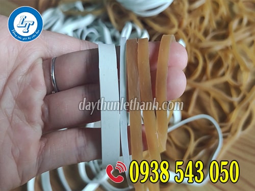 Dây thun bản lớn màu vàng và màu trắng Dây thun bản lớn màu vàng và màu trắng