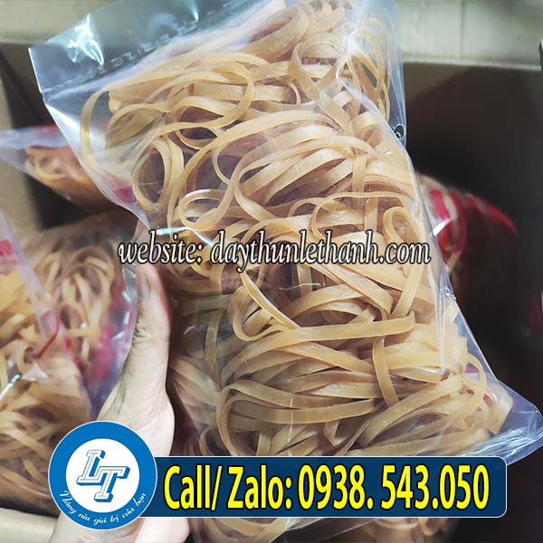 Dây thun bản lớn đóng bịch 500gam Dây thun bản lớn đóng bịch 500gam