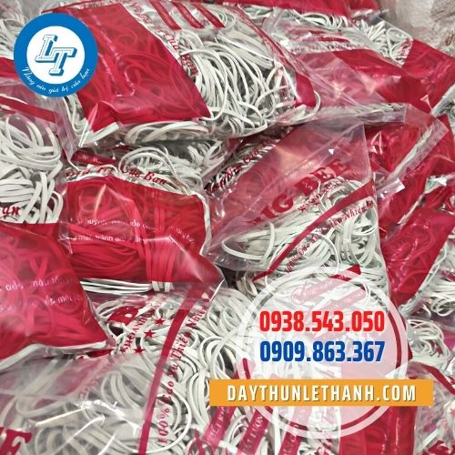 Dây thun bản lớn đóng bịch 500gam Dây thun bản lớn đóng bịch 500gam