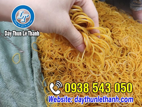 Dây thun khoanh màu vàng giá rẻ cột hàng chắc chắn Dây thun khoanh màu vàng