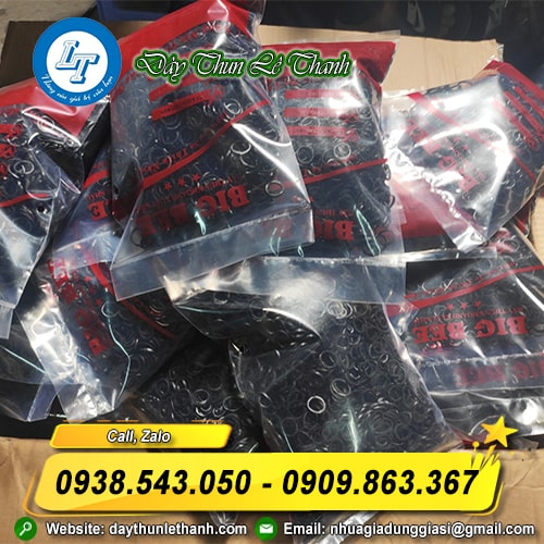 Dây thun đen cột ổi đóng bịch 500g Dây thun đen cột ổi đóng bịch 500g