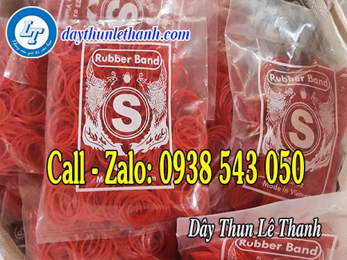 Dây thun màu đỏ đóng bịch 100gam Dây thun màu đỏ