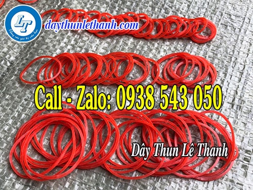 Dây thun màu đỏ 3 size Dây thun màu đỏ