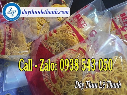 Dây thun màu vàng đóng bịch 500gam Dây thun màu vàng