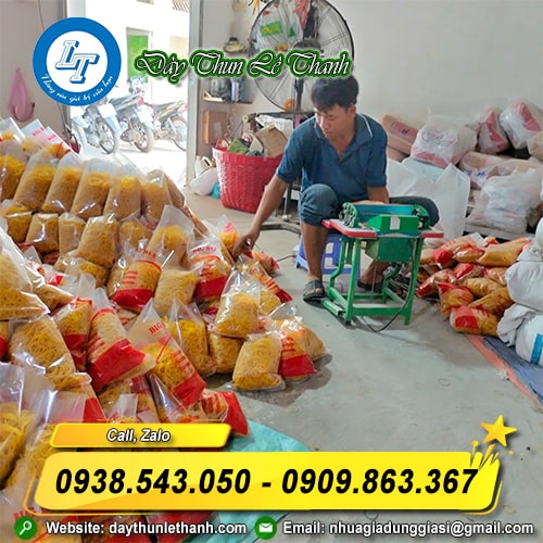 Dây thun khoanh đóng bịch 500g Dây thun khoanh đóng bịch 500g