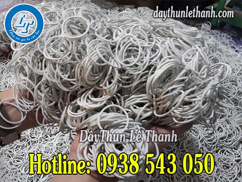 Dây thun màu trắng sữa size đại Dây thun màu trắng sữa