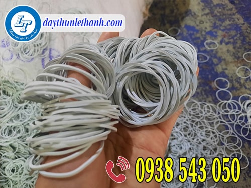 Dây thun khoanh màu trắng Dây thun khoanh màu trắng