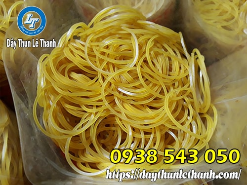 Dây thun khoanh cao su màu vàng Dây thun khoanh cao su