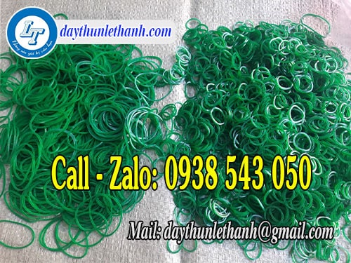 Dây thun khoanh màu xanh giá sỉ Dây thun khoanh màu xanh