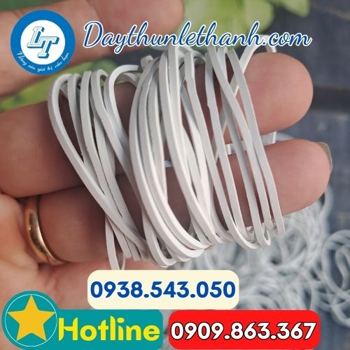 dây thun khoanh trắng sữa bịch 0.5kg dây thun khoanh trắng sữa bịch 0.5kg